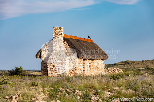 Image of Stone house in Kalahari desert, South Africa