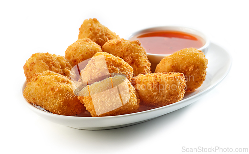 Image of fried fish fillet nuggets