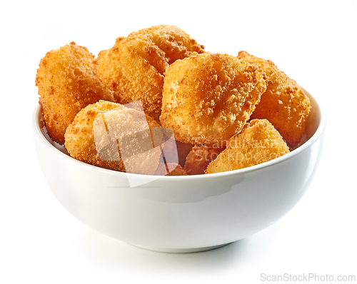 Image of fried fish fillet nuggets