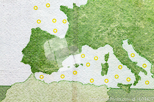 Image of individual details of Euro cash