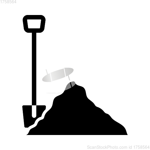 Image of Icon Of Construction Shovel And Sand