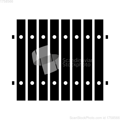 Image of Icon Of Construction Fence In Ui Colors