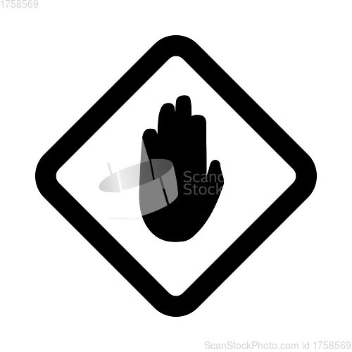 Image of Icon Of Warning Hand