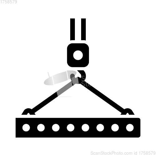Image of Icon Of Slab Hanged On Crane Hook