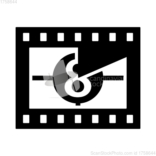 Image of Movie Frame With Countdown Icon