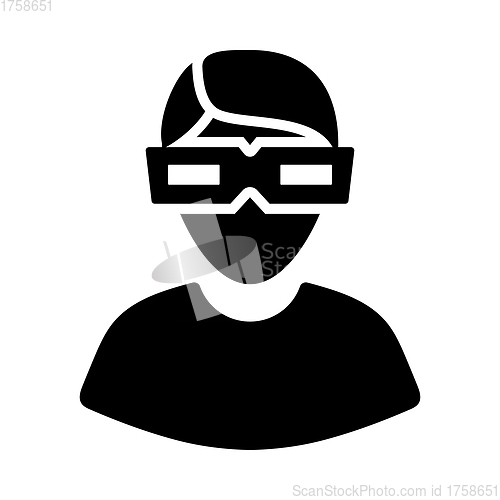 Image of Man With 3d Glasses Icon
