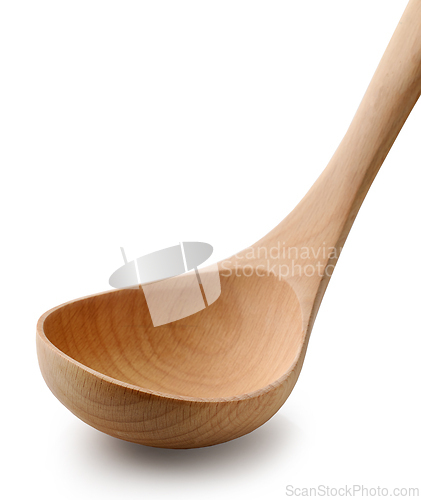 Image of empty wooden ladle