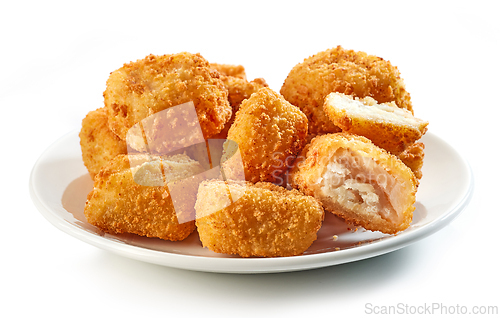 Image of fried fish fillet nuggets