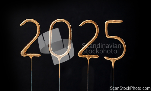 Image of Gold sparklers numbers
