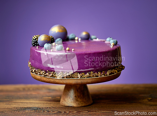 Image of beautiful violet cake