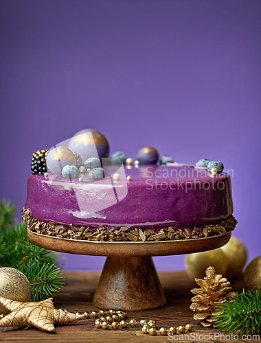Image of beautiful violet cake