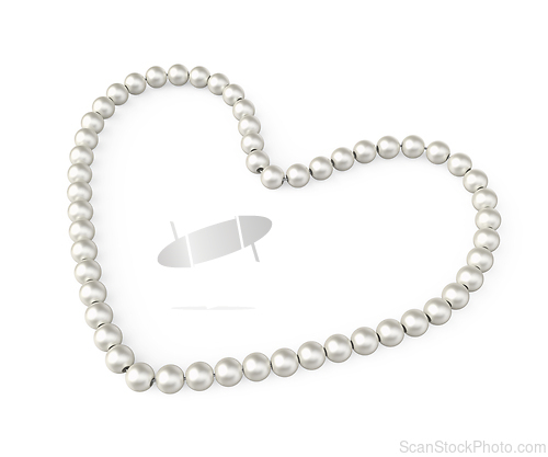 Image of Pearl necklace in the shape of a heart