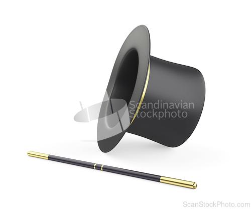 Image of Magic top hat and magic wand