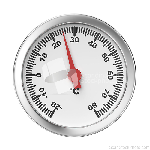 Image of Round Celsius thermometer