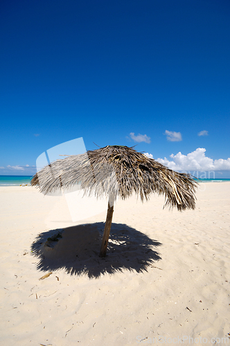 Image of Parasol on exotic beach