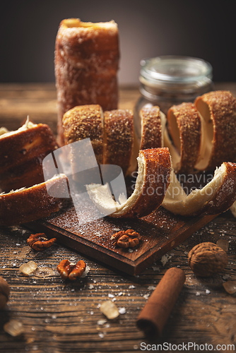 Image of Delicious, freshly baked Chimney cake rolls