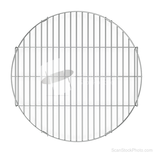 Image of Round stainless steel grill grate for a barbecue