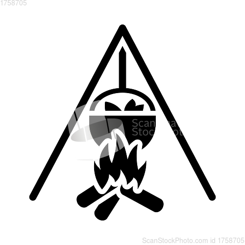 Image of Icon Of Fire And Fishing Pot