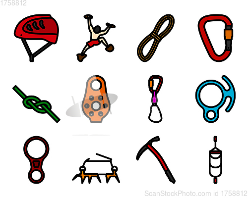 Image of Alpinist Icon Set