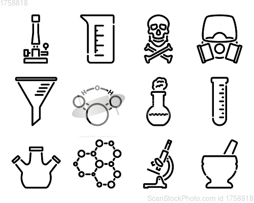 Image of Chemistry Icon Set