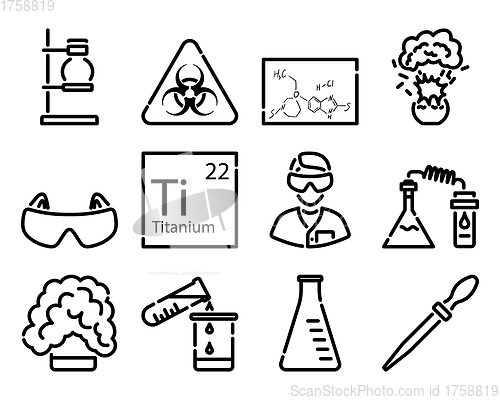 Image of Chemistry Icon Set