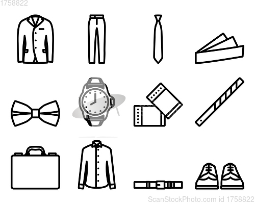 Image of Clothes Icon Set