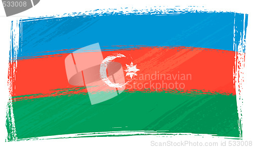 Image of Grunge Azerbaijan flag