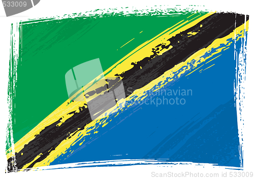 Image of Grunge Tanzania flag