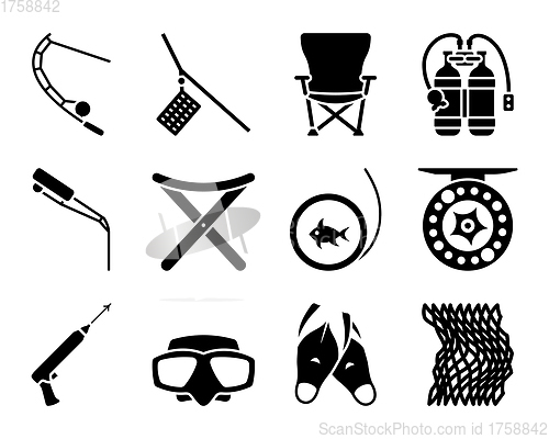 Image of Fishing Icon Set