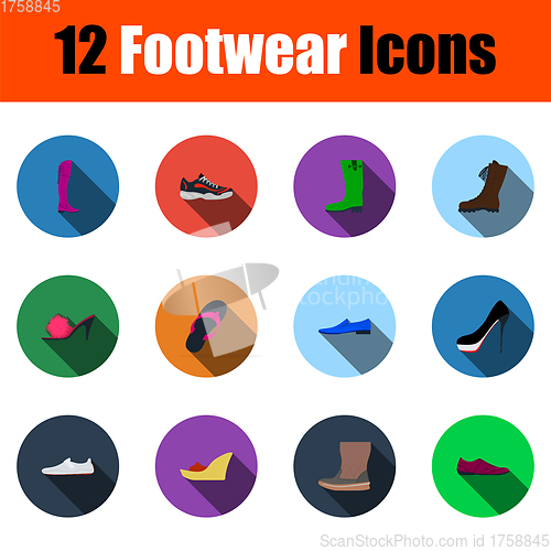 Image of Footwear Icon Set