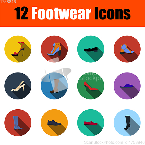 Image of Footwear Icon Set