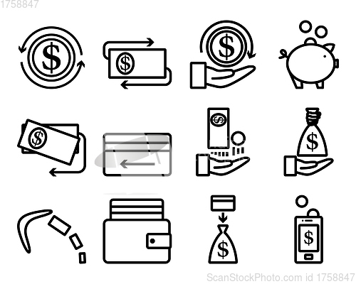 Image of Money Icon Set