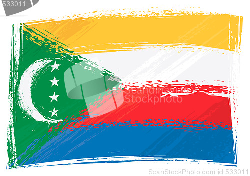 Image of Grunge Comoros flagn