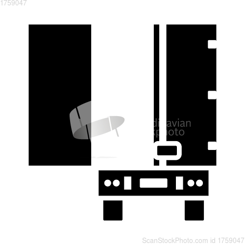 Image of Truck Trailer Rear View Icon