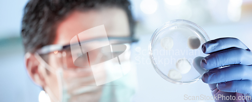 Image of Scientist working in corona virus vaccine development laboratory research facility.