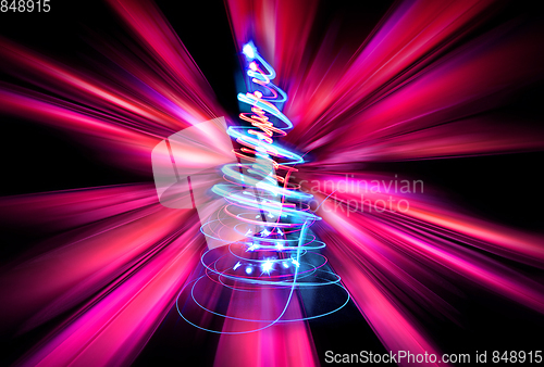 Image of color christmas tree