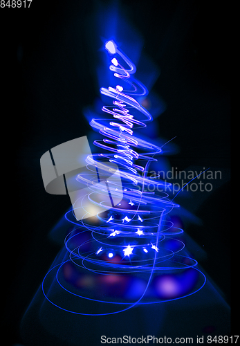Image of color christmas tree