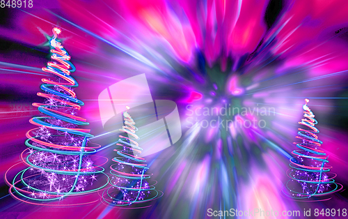 Image of color christmas tree