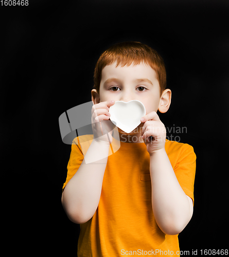 Image of boy with plate