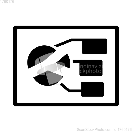 Image of Tablet With Analytics Diagram Icon