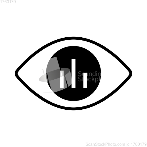Image of Eye With Market Chart Inside Pupil Icon
