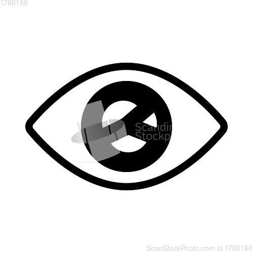 Image of Eye With Market Chart Inside Pupil Icon