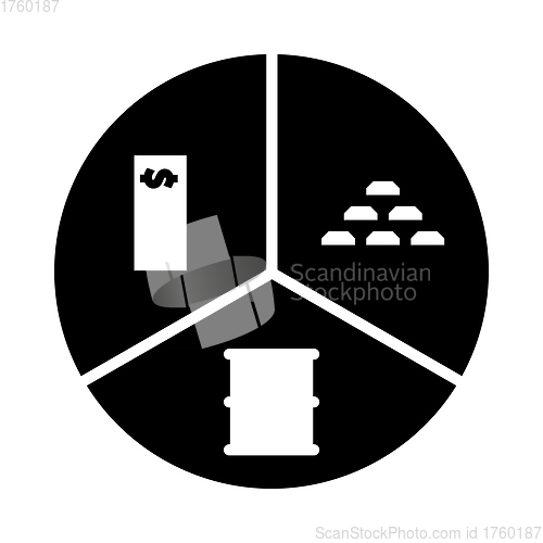 Image of Oil, Dollar And Gold Chart Concept Icon