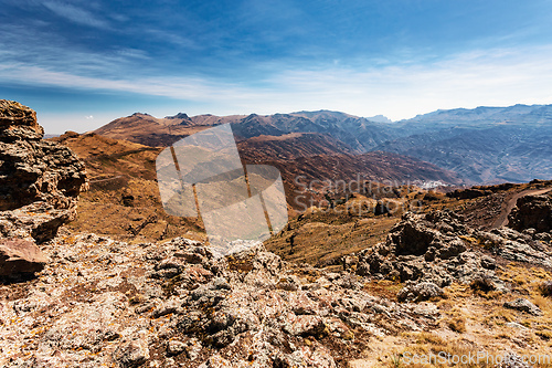 Image of Semien or Simien Mountains National Park, Ethiopia wilderness landscape