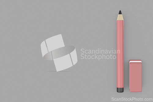 Image of Pencil and eraser
