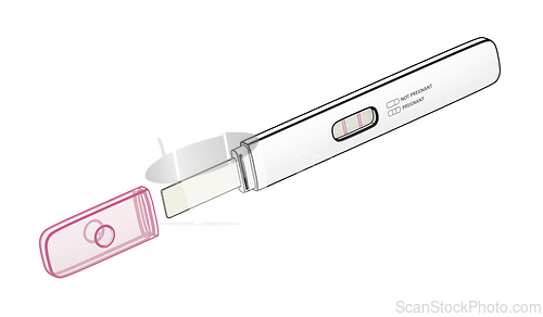 Image of Sketch of positive pregnancy test