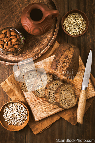Image of Gluten free bread, homemade paleo or ketogenic bread