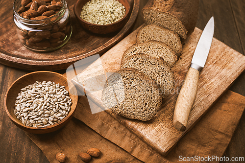 Image of Gluten free bread, homemade paleo or ketogenic bread