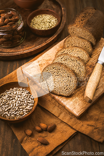 Image of Gluten free bread, homemade paleo or ketogenic bread