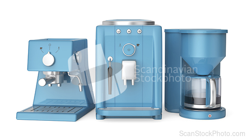 Image of Blue espresso and filter coffee machines